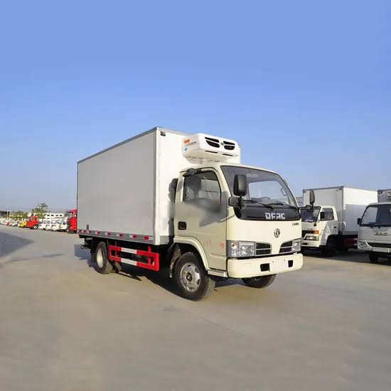 Climate controlled straight truck in a freight yard